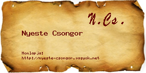 Nyeste Csongor névjegykártya